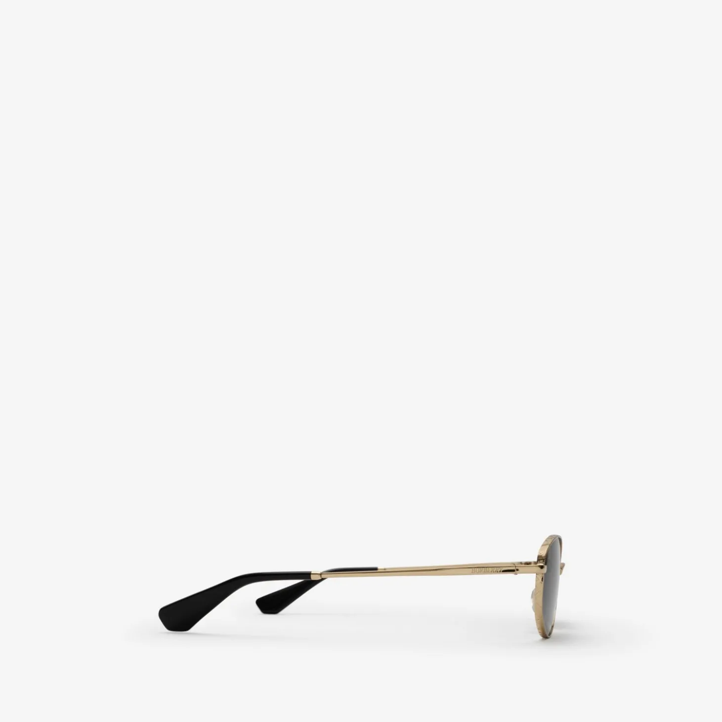 Metal Check Oval Sunglasses