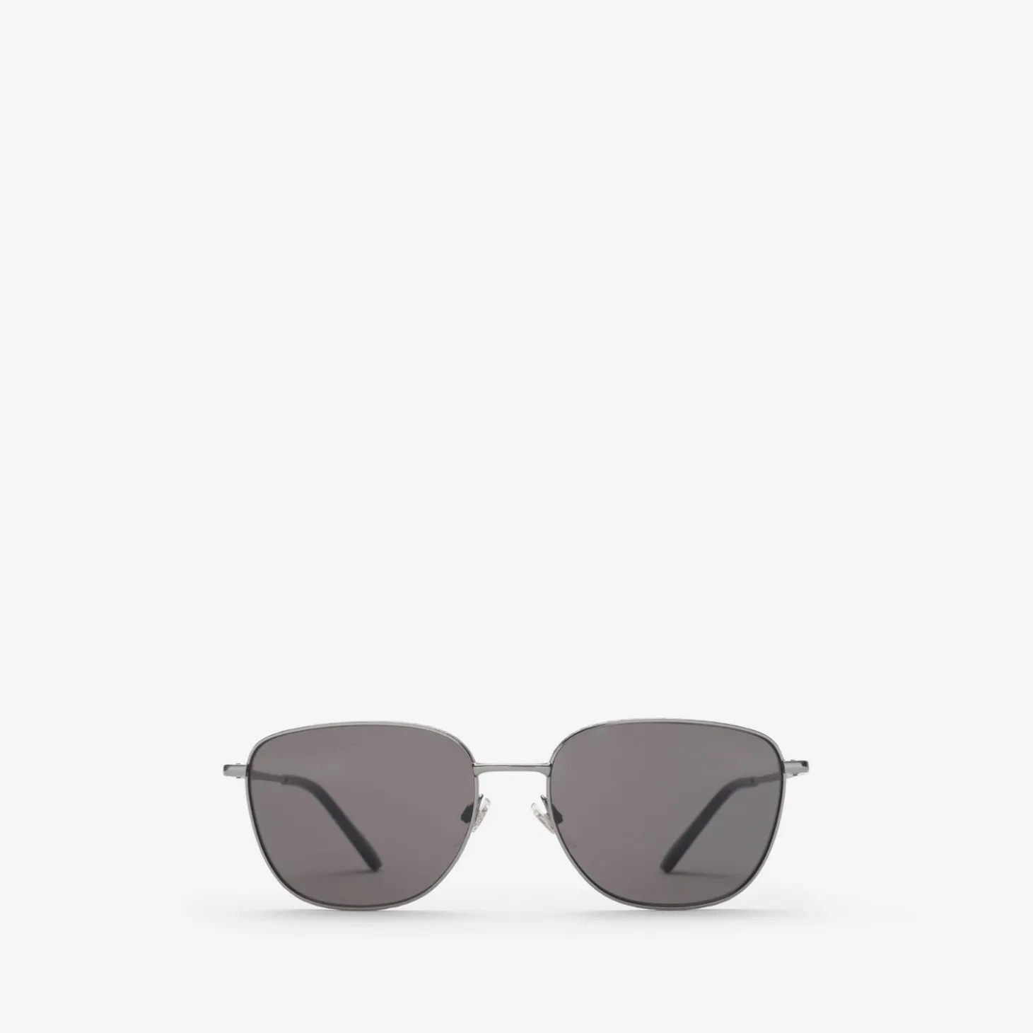 Metal Check Square Sunglasses