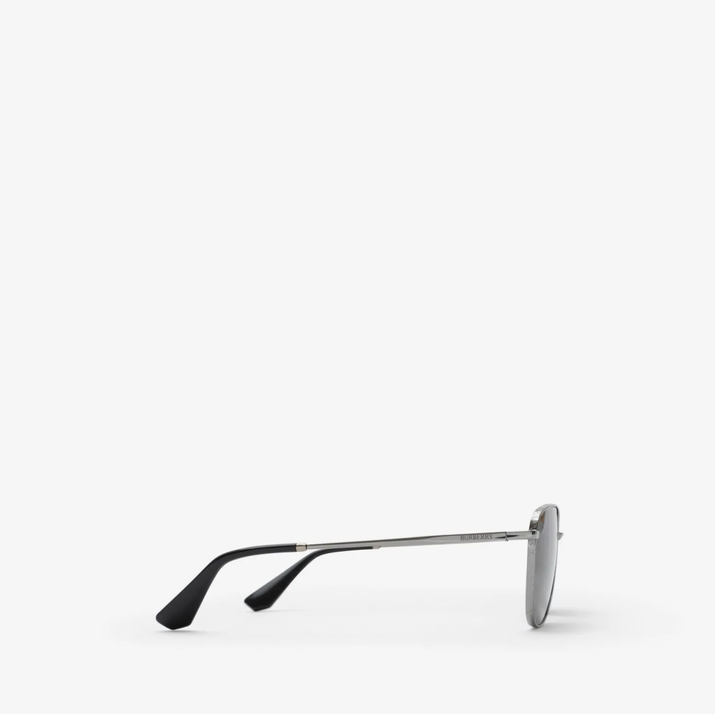 Metal Check Square Sunglasses