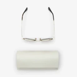 Metal Check Square Sunglasses