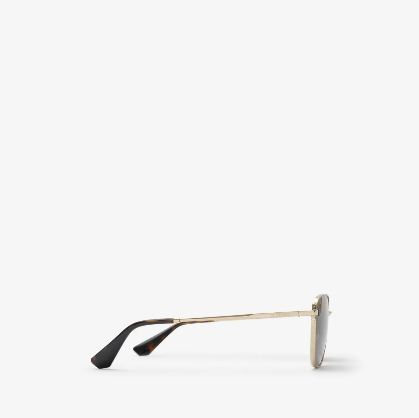 Metal Check Square Sunglasses