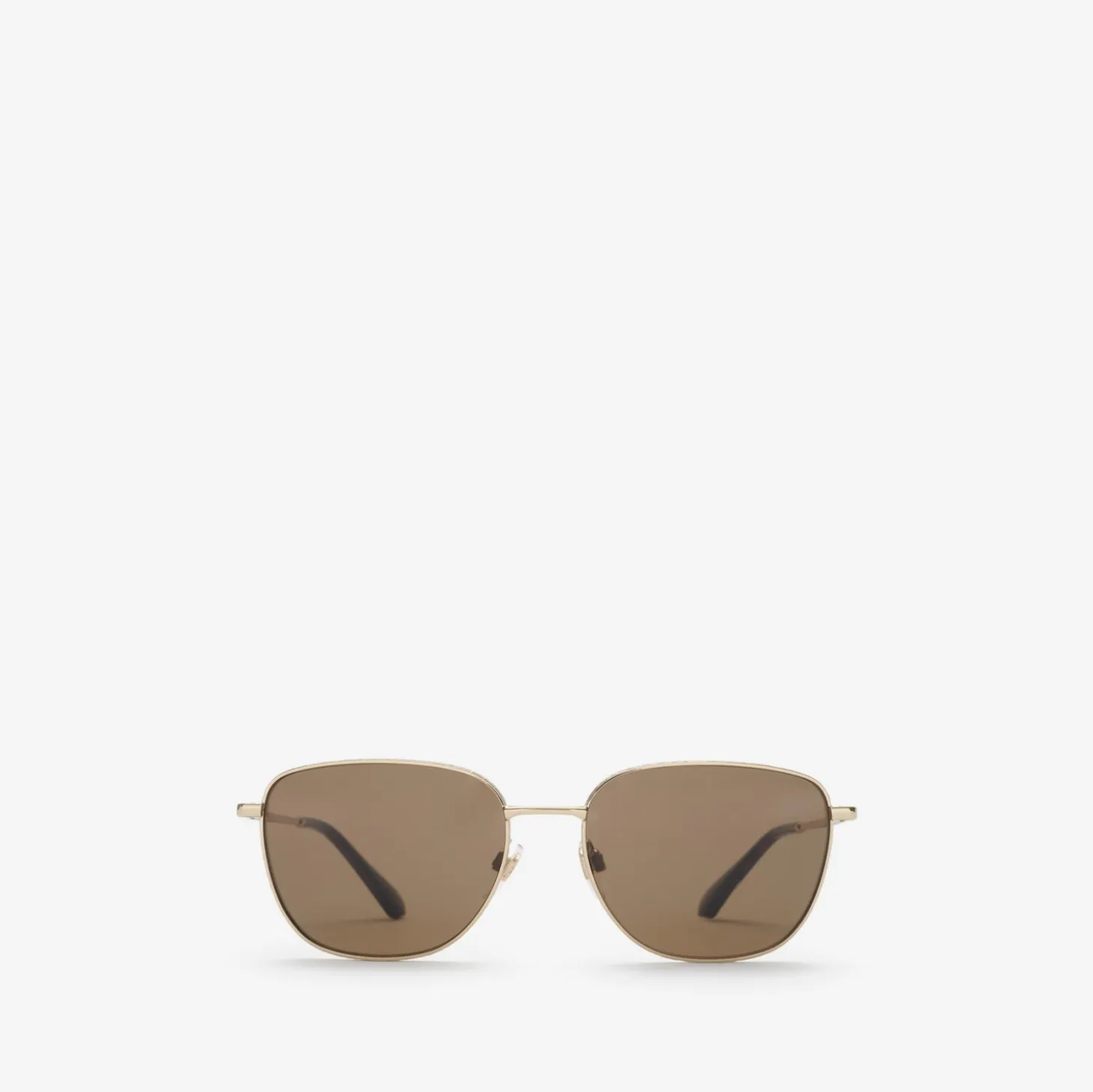 Metal Check Square Sunglasses