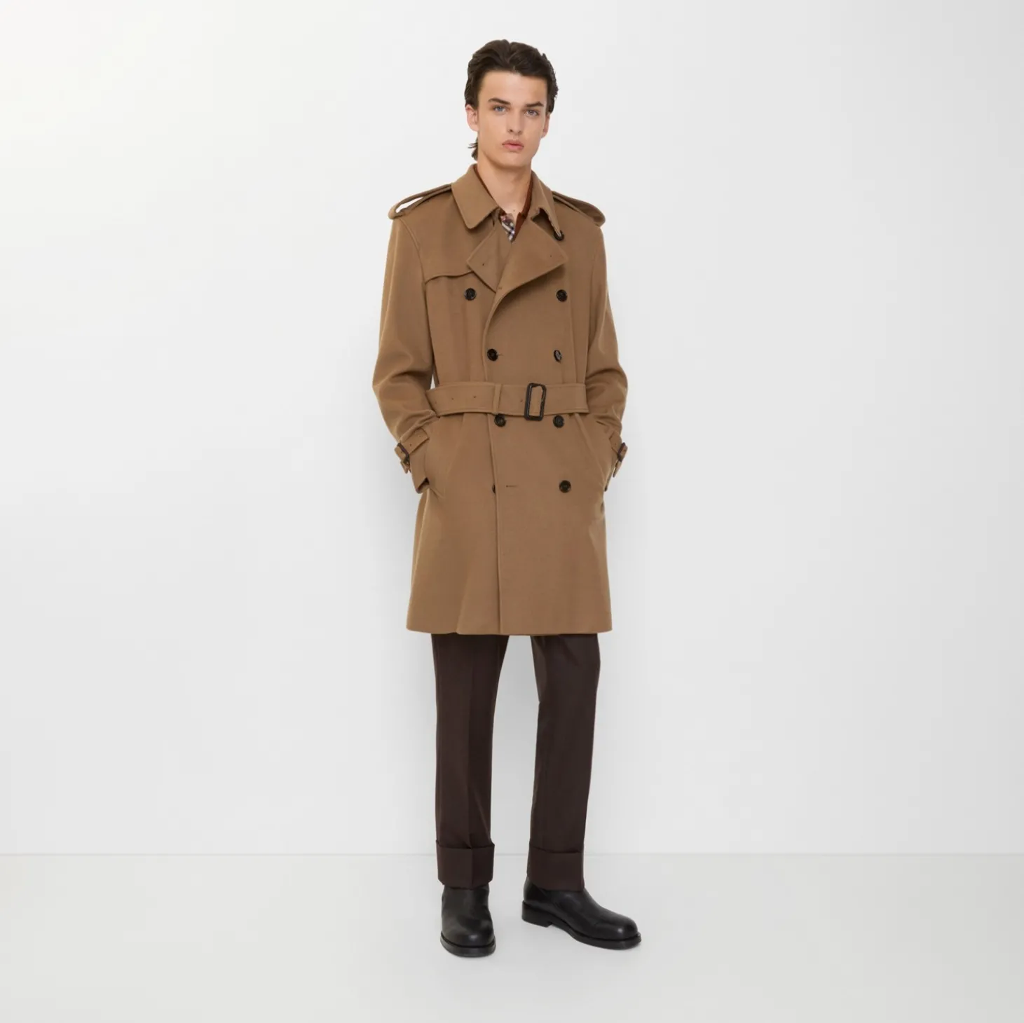Mid-length Cashmere Hastings Trench Coat