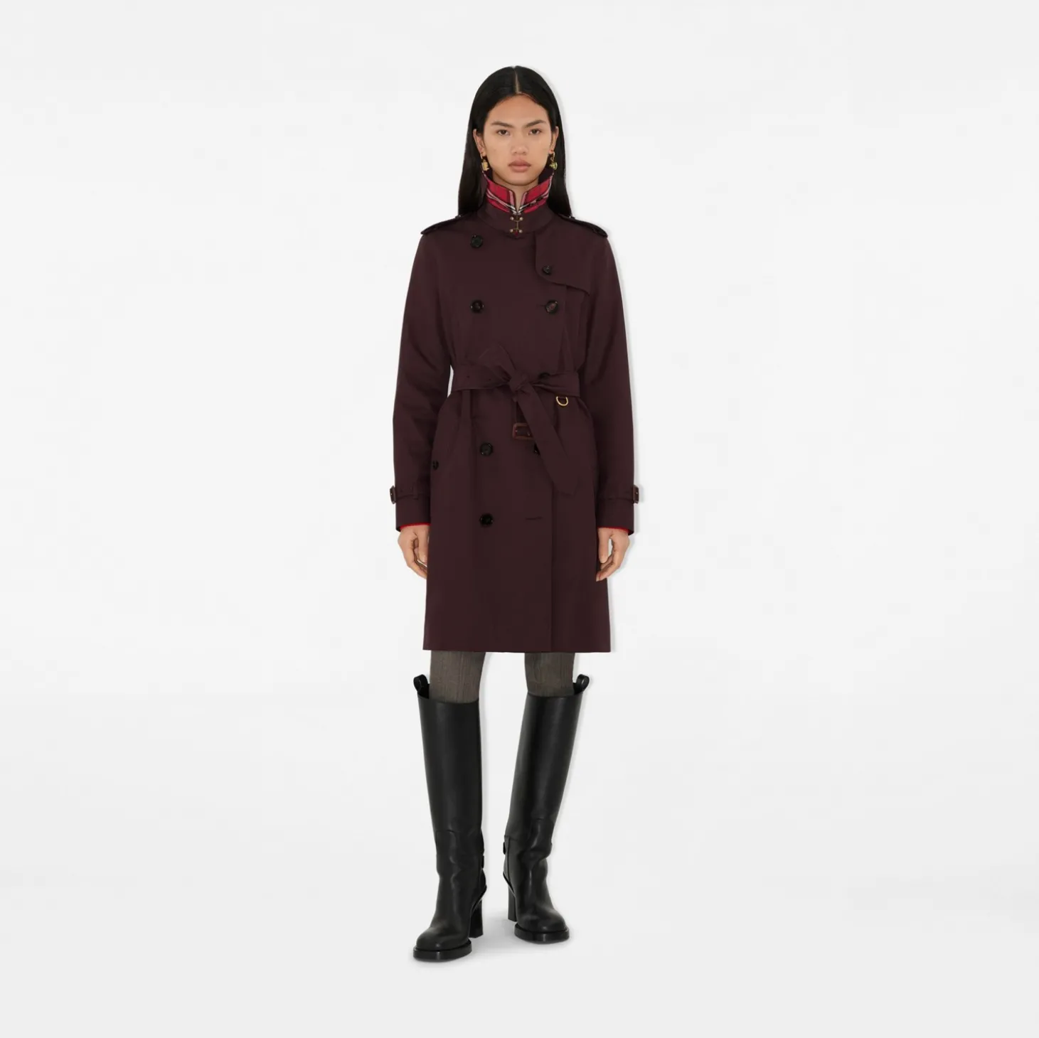 Mid-length Gabardine Kensington Trench Coat