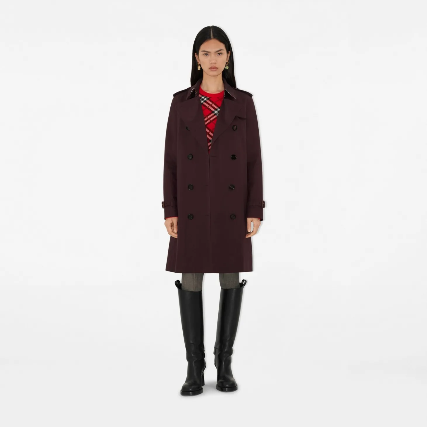 Mid-length Gabardine Kensington Trench Coat