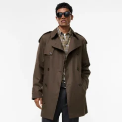 Mid-length Gabardine Leadenham Trench Coat