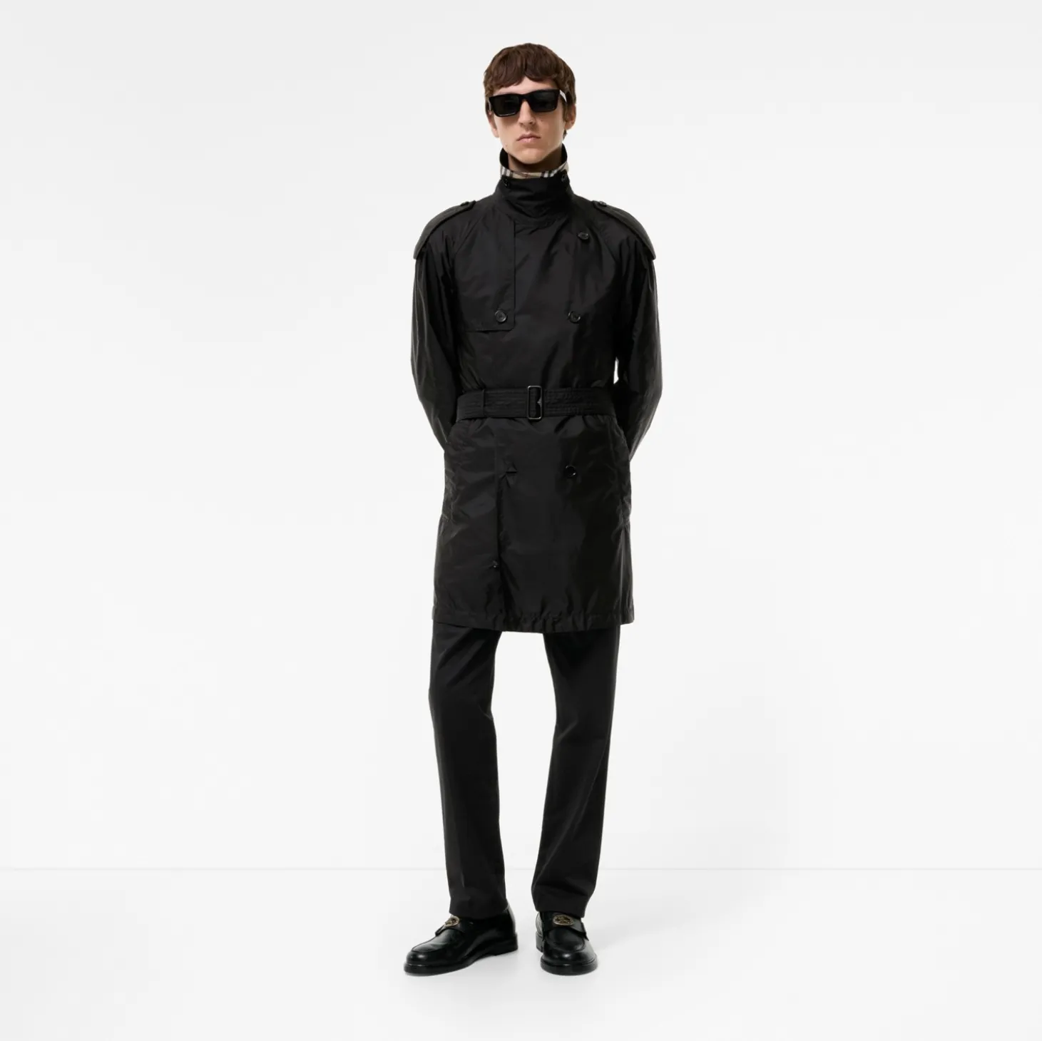 Mid-length Nylon Leadenham Trench Coat