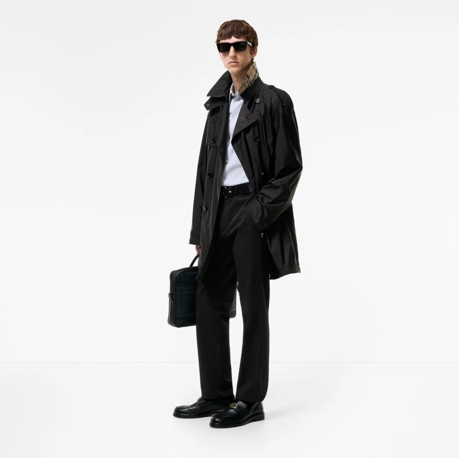Mid-length Nylon Leadenham Trench Coat
