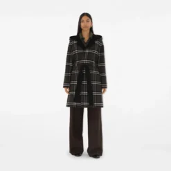 Mid-length Reversible Wool Car Coat