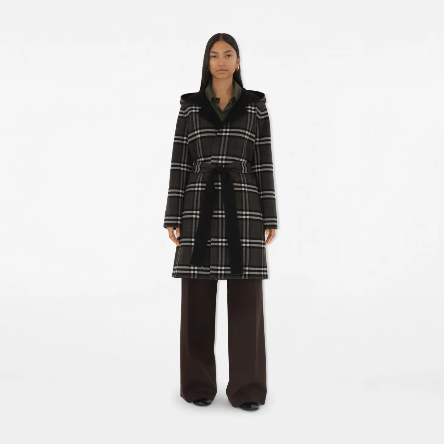 Mid-length Reversible Wool Car Coat