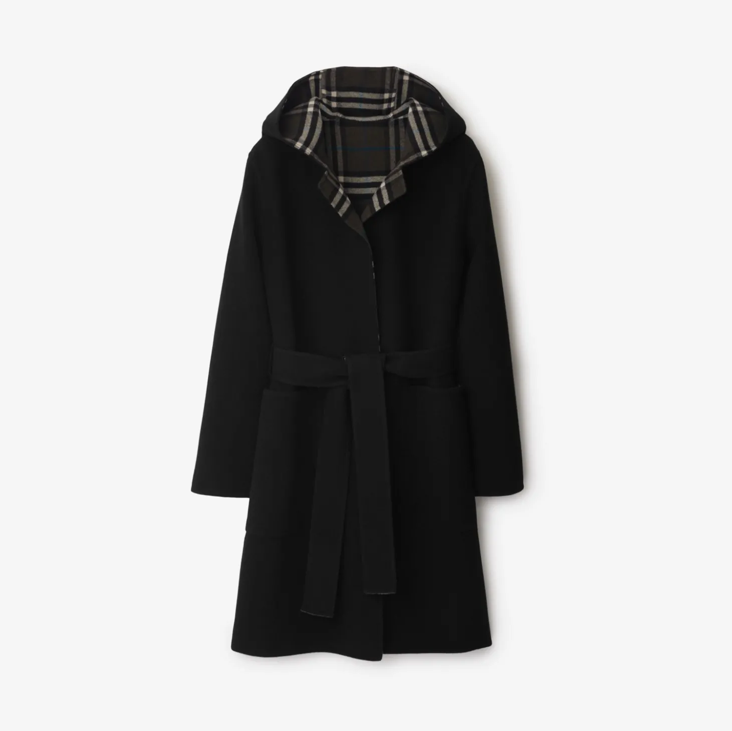 Mid-length Reversible Wool Car Coat