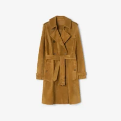 Mid-length Suede Kensington Trench Coat
