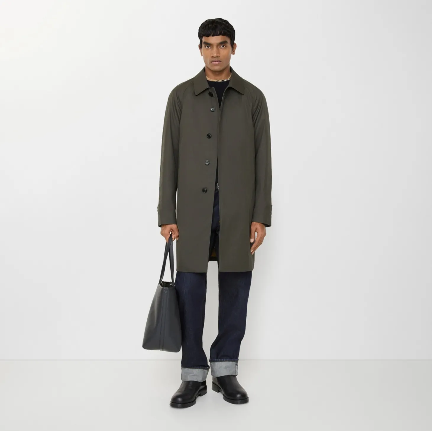 Mid-length Tropical Gabardine Camden Car Coat