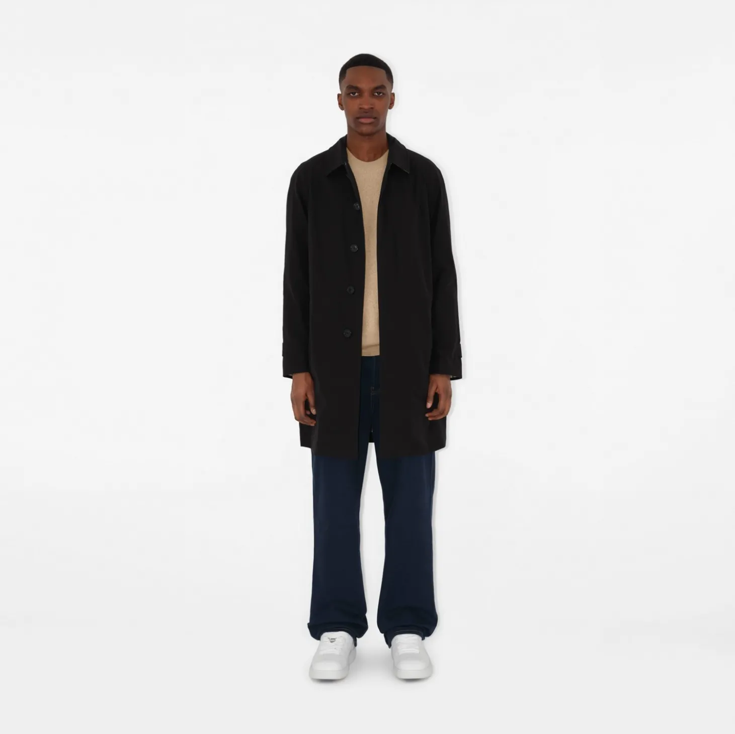 Mid-length Tropical Gabardine Camden Car Coat