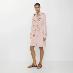 Mid-length Tropical Gabardine Kensington Trench Coat