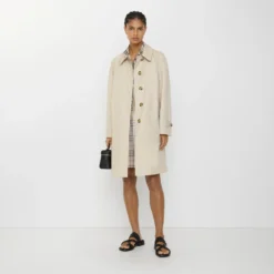 Mid-length Tropical Gabardine Camden Car Coat