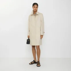 Mid-length Tropical Gabardine Camden Car Coat