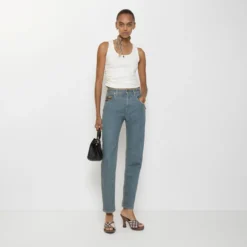 Mid-rise Straight Jeans