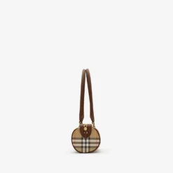 Mini Check Barrel Bag
