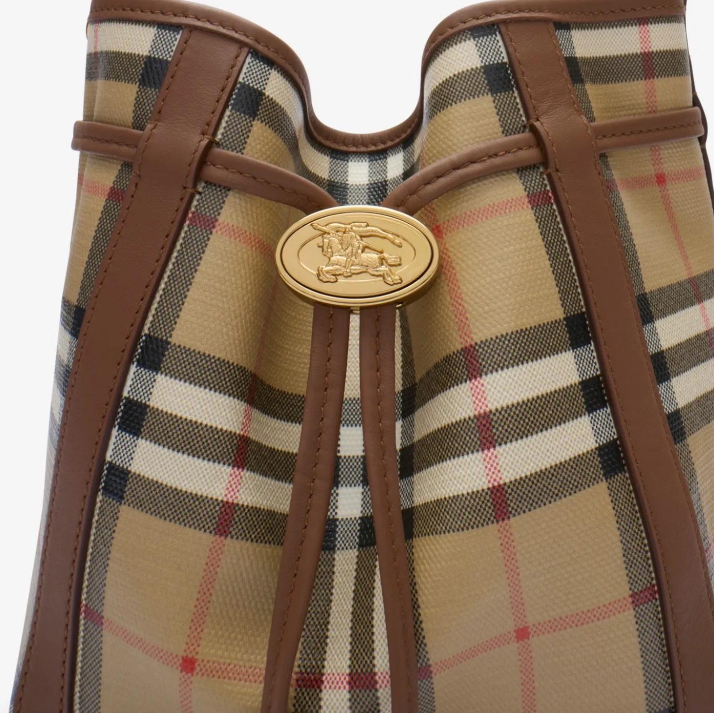 Mini Check Bucket Bag