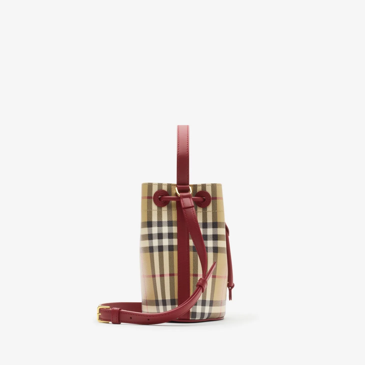 Mini Check Bucket Bag