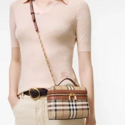 Mini Check Vanity Bag