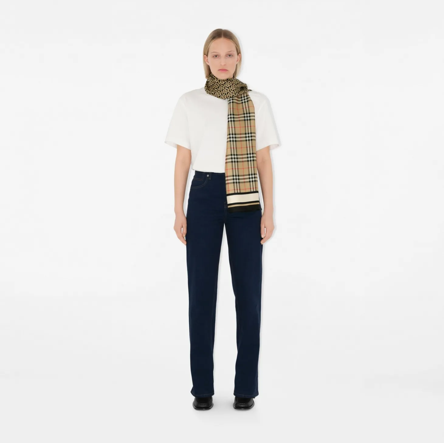 Montage Print Silk Scarf