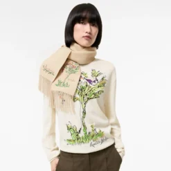 Narrow Brave Little Tree Cashmere Scarf