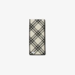 Narrow Check Wool Scarf