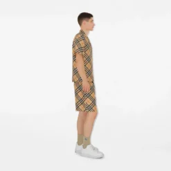 Oversized Check Silk Shirt