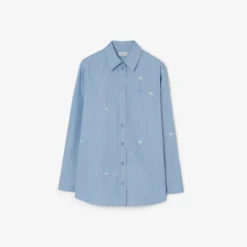 Oversized Knight Fil Coupé Striped Cotton Shirt