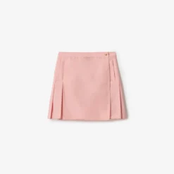 Pleated Stretch Nylon Mini Skirt