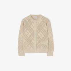 Pointelle Knit Cotton Cardigan