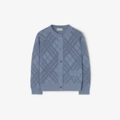 Pointelle Knit Cotton Cardigan