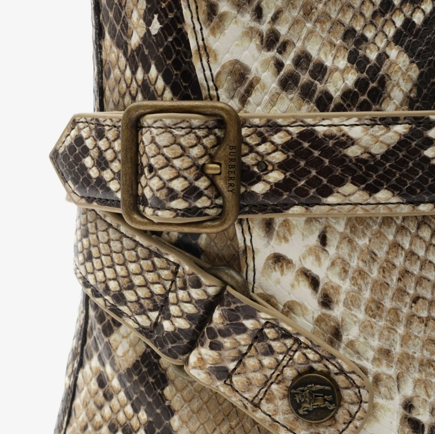 Python-print Leather Ledger Boots
