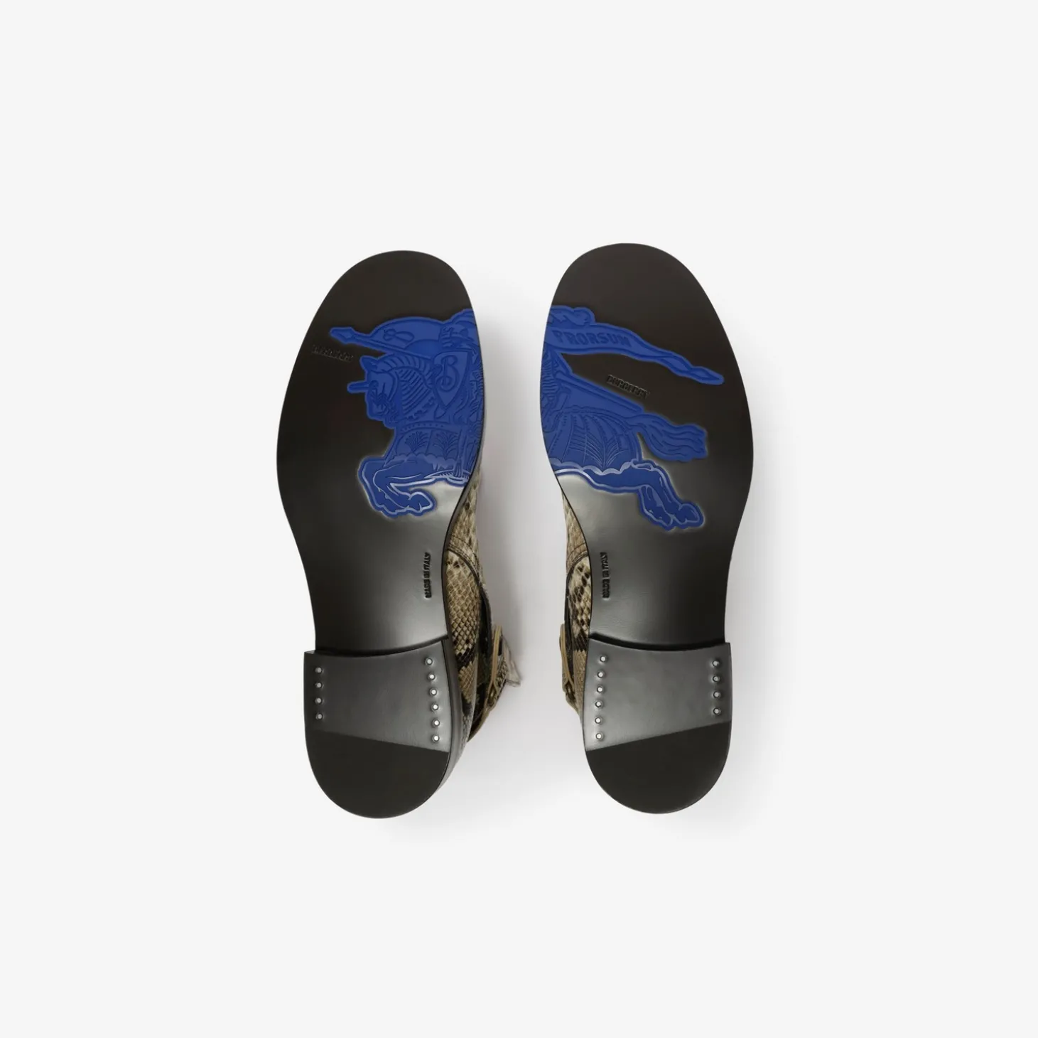 Python-print Leather Ledger Boots
