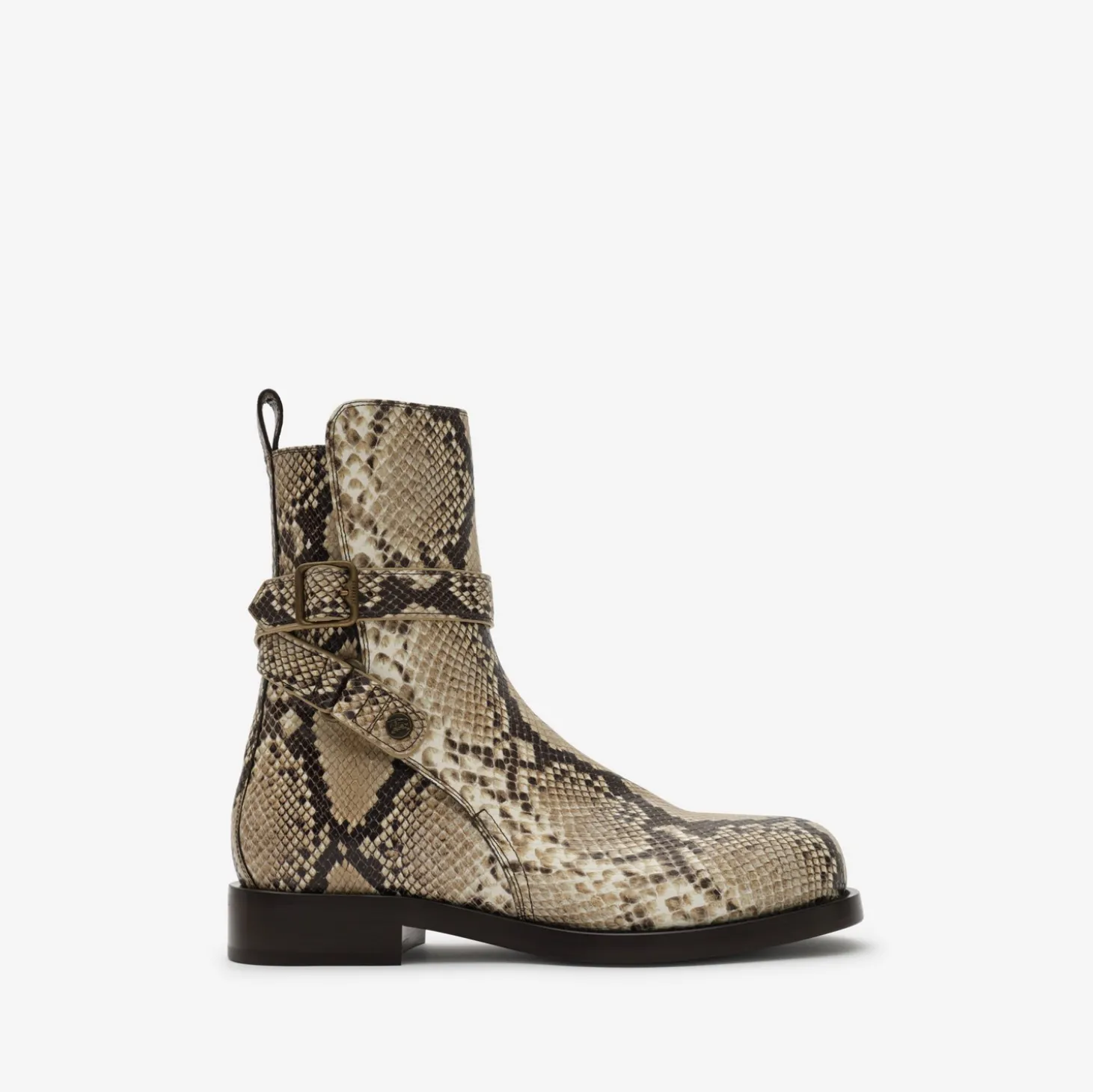 Python-print Leather Ledger Boots
