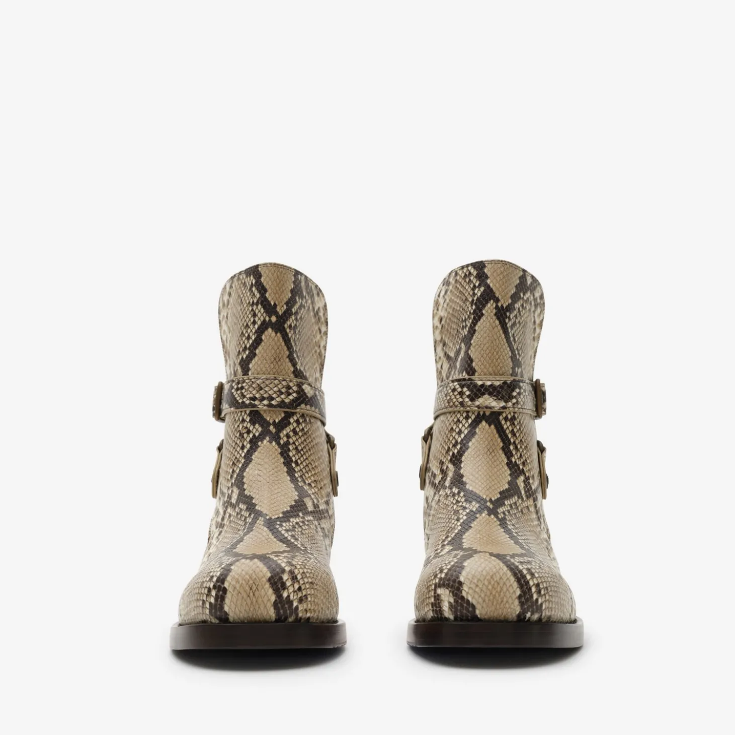 Python-print Leather Ledger Boots