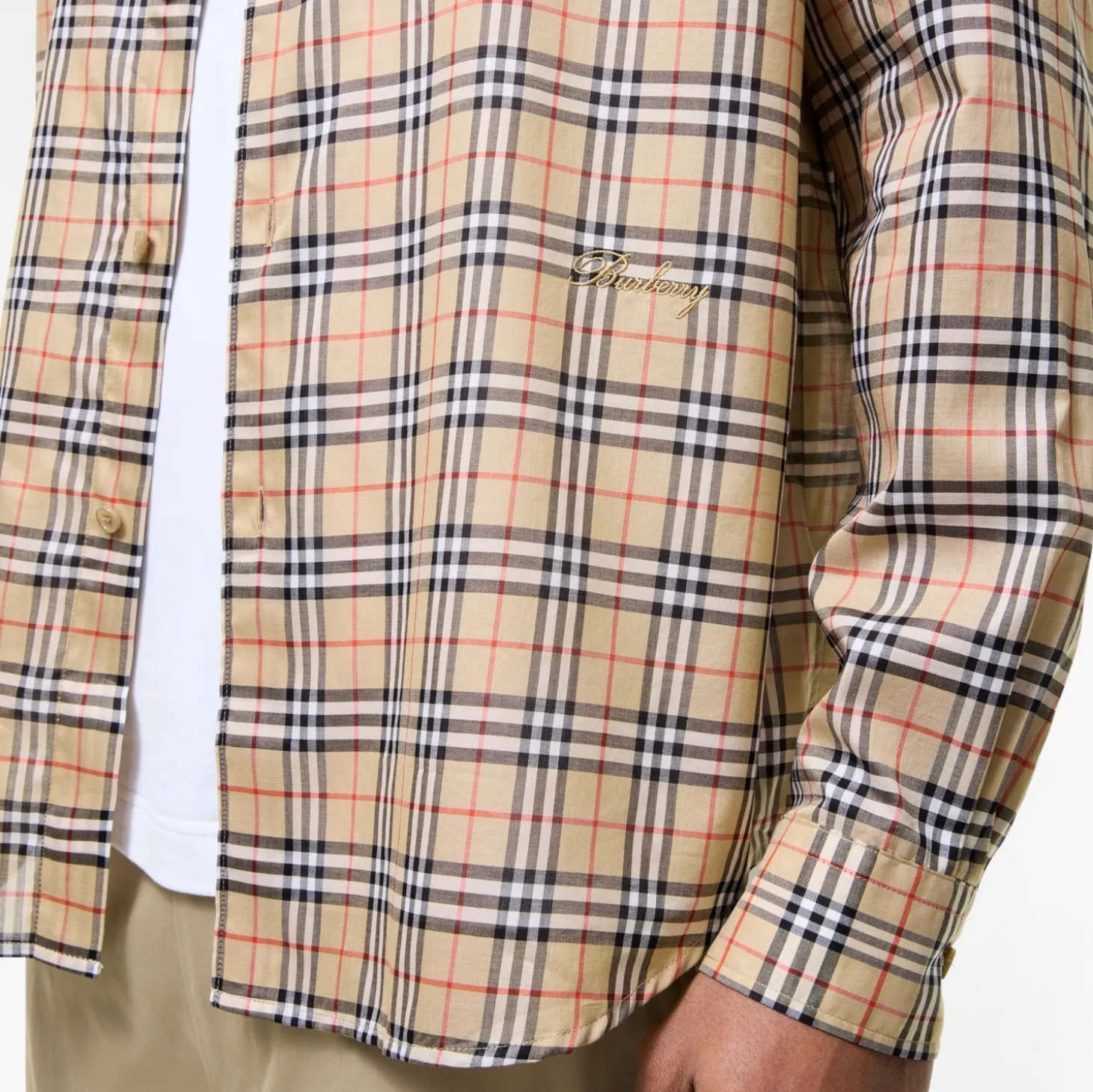 Relaxed Fit Check Cotton Shirt