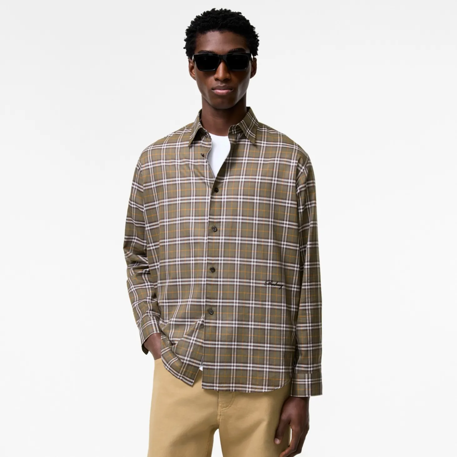 Relaxed Fit Check Cotton Shirt