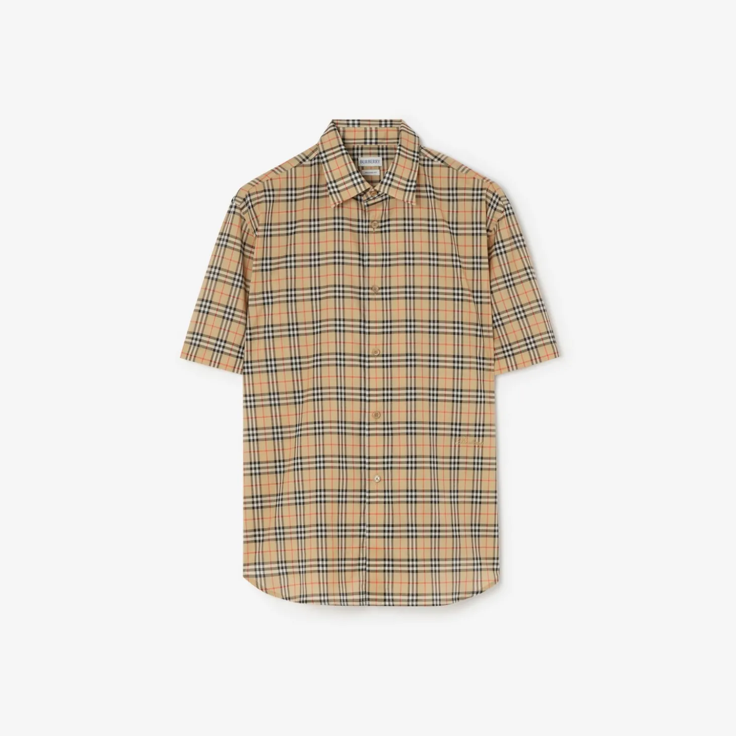 Relaxed Fit Check Cotton Shirt