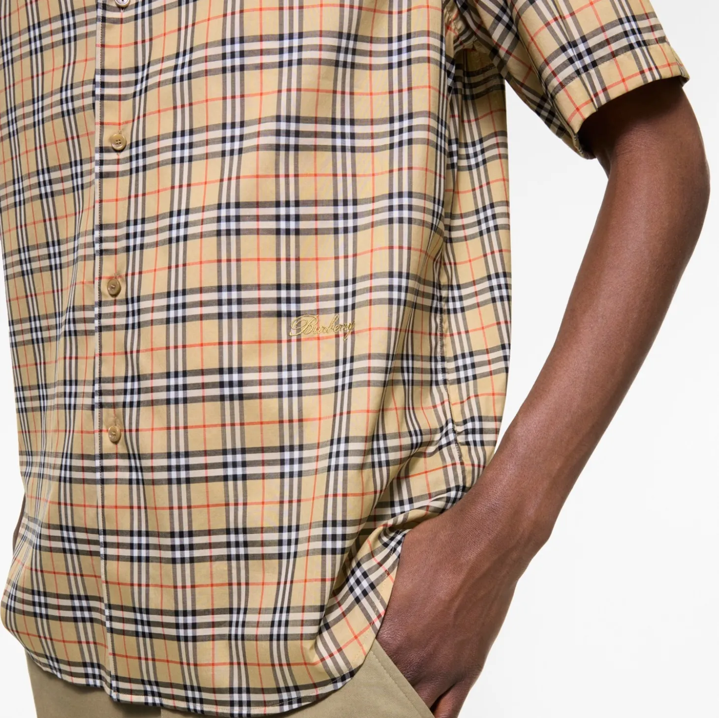 Relaxed Fit Check Cotton Shirt
