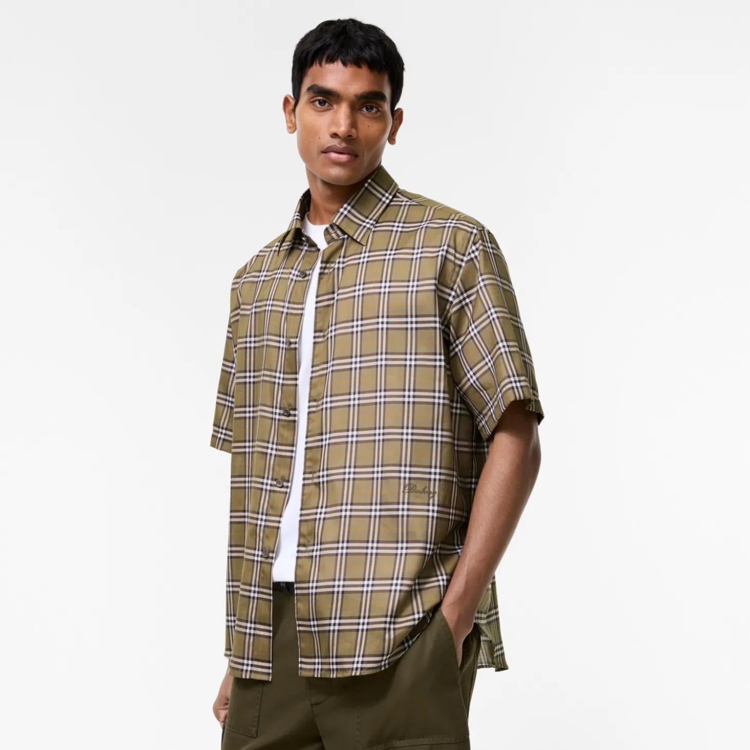 Relaxed Fit Check Cotton Shirt