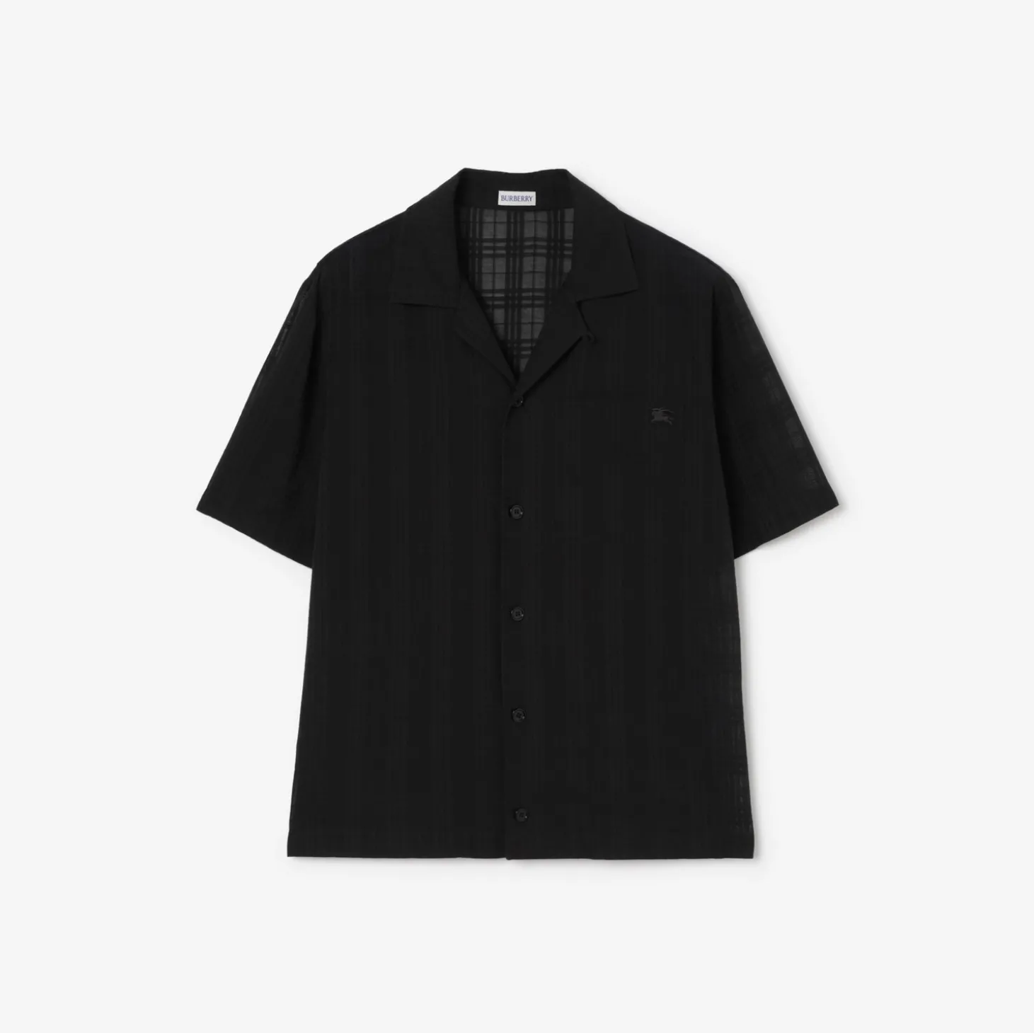 Relaxed Fit Check Cotton Voile Shirt