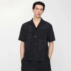 Relaxed Fit Check Cotton Voile Shirt
