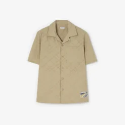 Relaxed Fit Check Embroidered Cotton Shirt