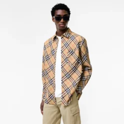 Relaxed Fit Check Linen Shirt