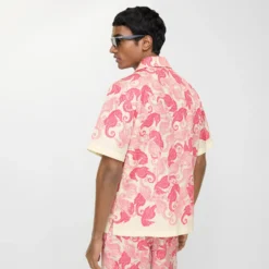 Relaxed Fit Seahorses Cotton Shirt