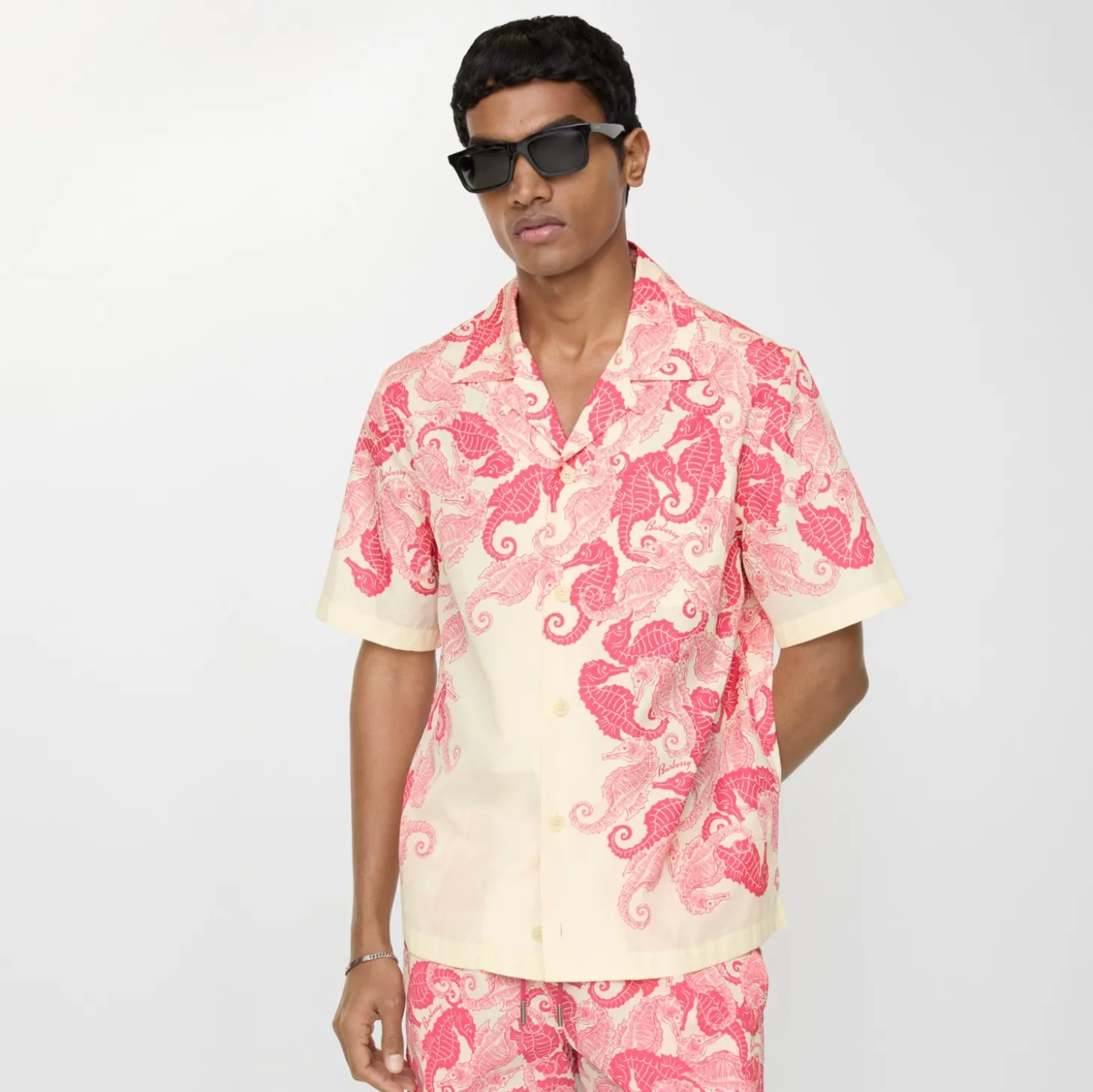 Relaxed Fit Seahorses Cotton Shirt