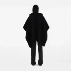 Reversible Check Cashmere Hooded Cape